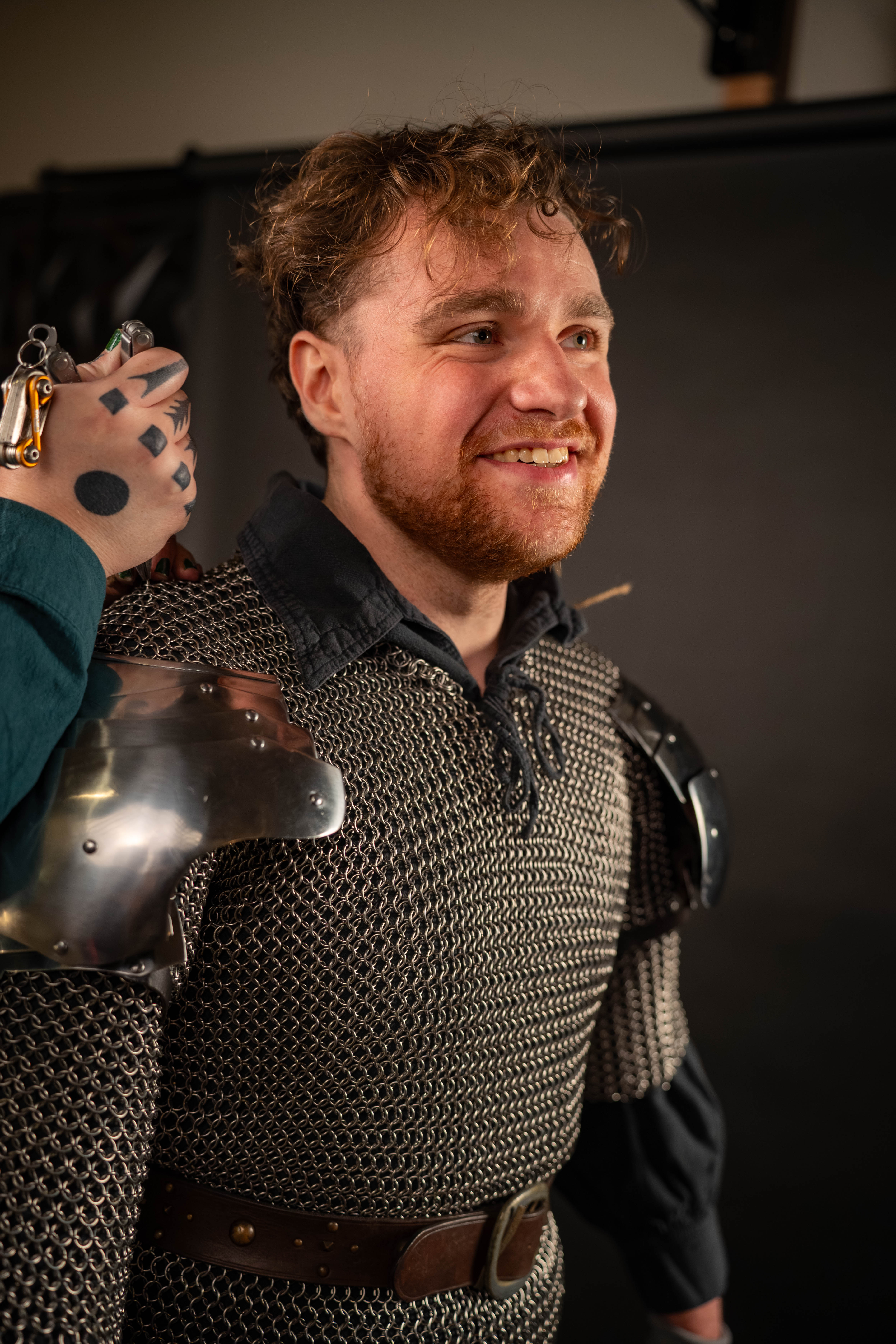Knight Night Fights fighter in full plate armor at Starfall Studios