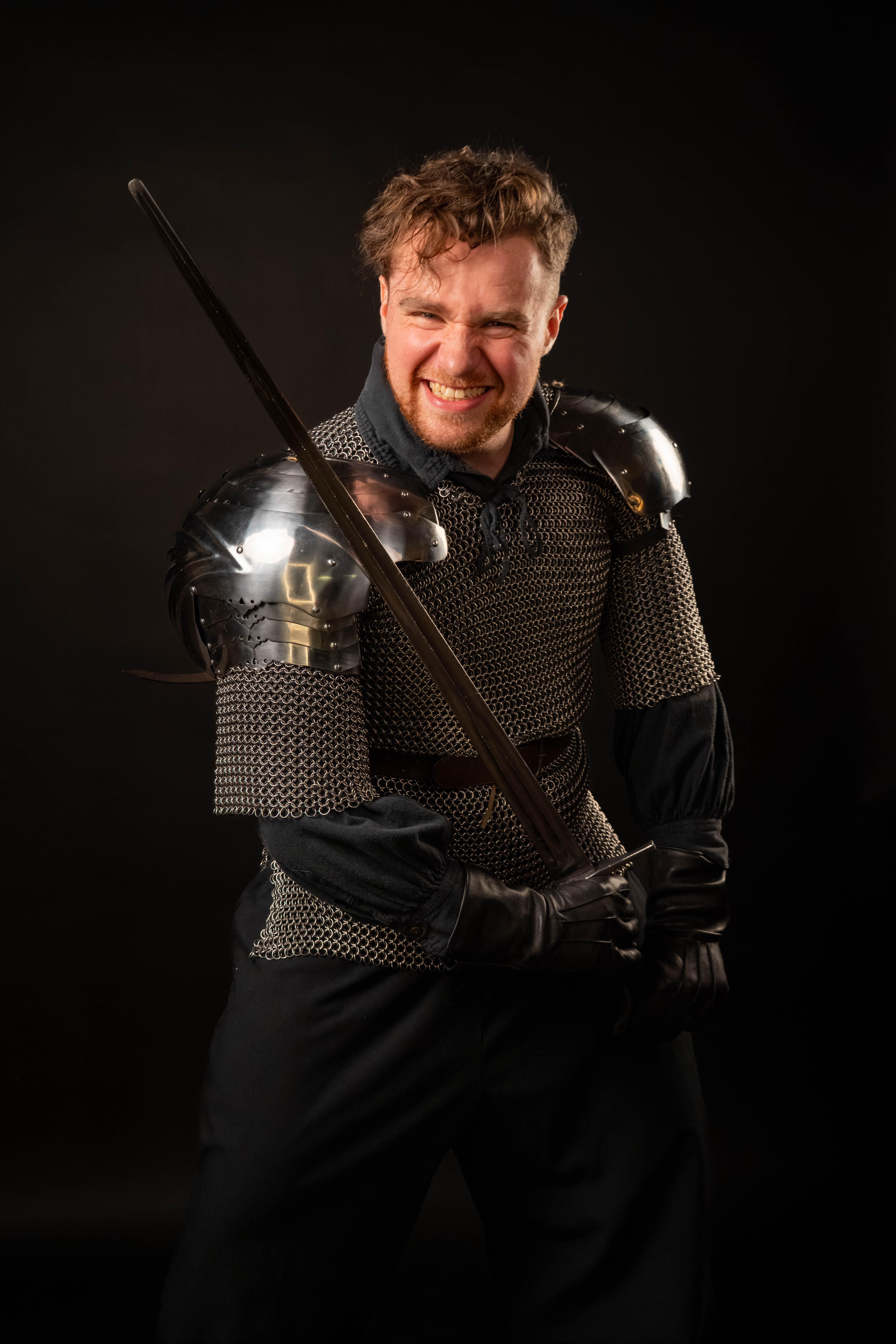 Knight Night Fights fighter in full plate armor at Starfall Studios